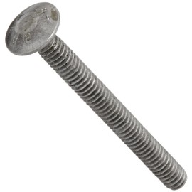 Steel Carriage Bolt, Grade 2, Hot-Dipped Galvanized Finish, Square Neck, Round Head, Meets ASME B18.5/ASTM A307, 7" Length, Partially Threaded, 1/2"-13 UNC Threads (Pack of 10)