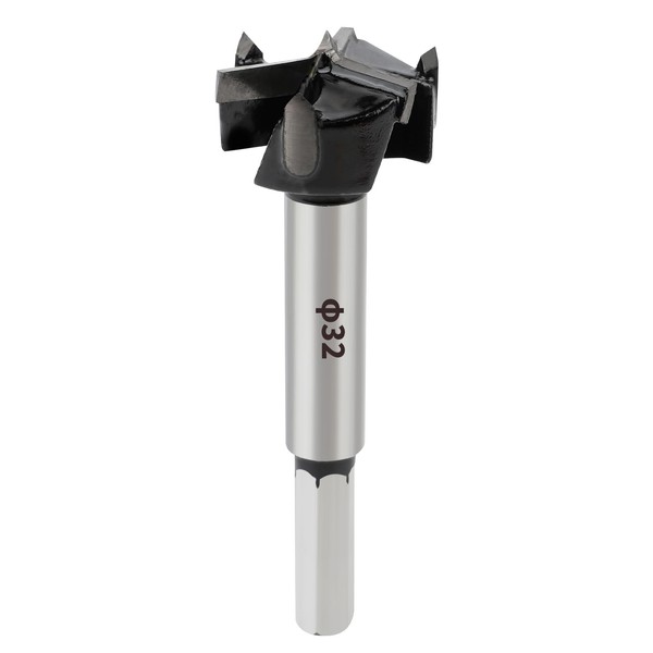 SUQIN Forstnerbohrer 32mm Holz, Holzbohrer mit 10mm Sechskant Schaft, topfbohrer，Forstner