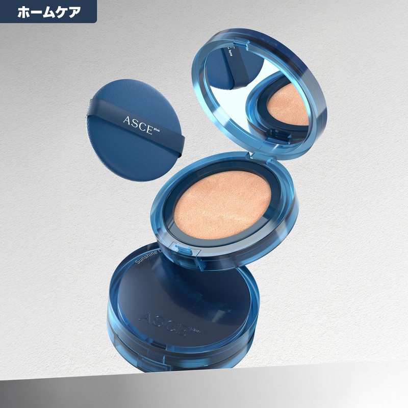 ASCEplus Sunshine Cushion Pro Exosome, Cushion Foundation, Moisturizing, Glossy, Fit