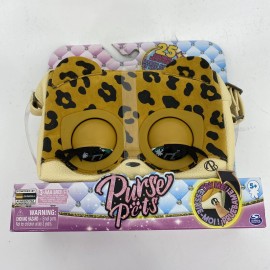 Purse Pets Leoluxe Leopard Brown Interactive Purse Pet Toy Eyes Blink Bag Kids