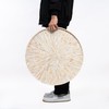 PEMAR 22" Round Mother of Pearl Extra Large Ottoman Tray