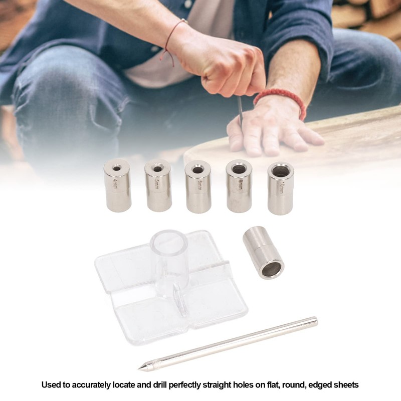 Drill Bushing Set 8 Pieces Self Centering Dowel Jig Set