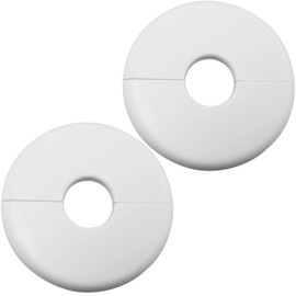 JJHXSM 2pcs Pipe Hole Air Conditioning Hole Decorative Cover 22x80mm Snap On White Round Cover Round Escutcheon Plate