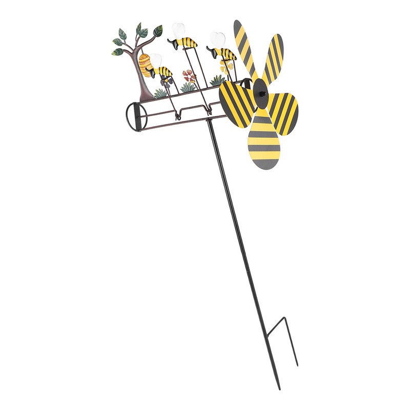 Three Little Bees Windmill Lovely Decorative Metal Bees Windmill for