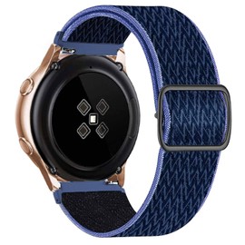 uEmoh Watch Bands, Adjustable Braided Loop Nylon Straps with Quick Release Replacement for Men and Women, 20mm 22mm for Choice (22mm, Navy Blue)