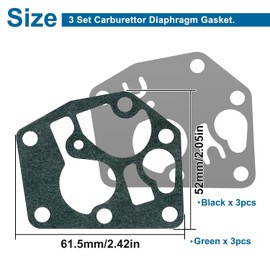 VooGenzek 3 Set Carburettor Diaphragm Gasket 795083 495770, Diaphragm and Gasket for Carburettor 795083, Carburettor Membrane 495770, Compatible with Briggs & Stratton 495770 795083 281028 5083h 5083