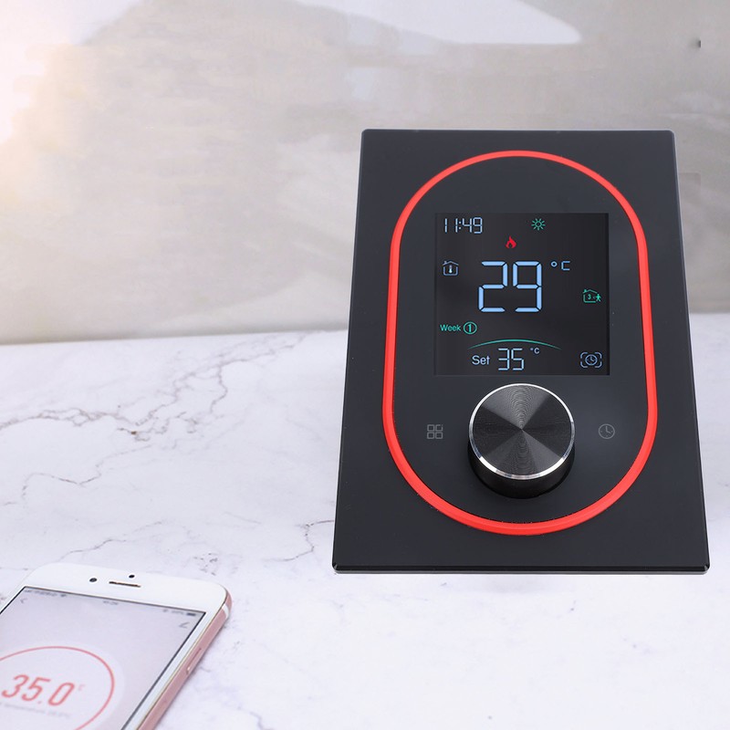 Smart Color Thermostat APP Programmable Touchscreen Knob Control Smart Temperature