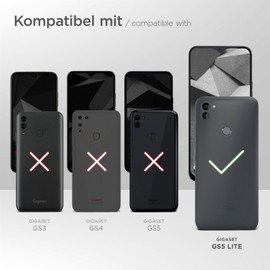 moex Plug Case für Gigaset GS5 Lite/GS5 Senior Hülle mit Gürtelclip, Handy Gürteltasche PU Leder, Handyhülle zum Einstecken, Lederhülle Gürtel Schutzhülle Einsteckhülle Etui, Schwarz