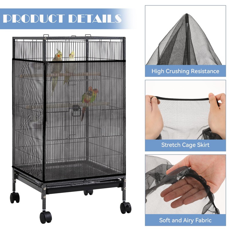 Trinkrittey Large Bird Cage Seed Catcher 31 x 118 inches