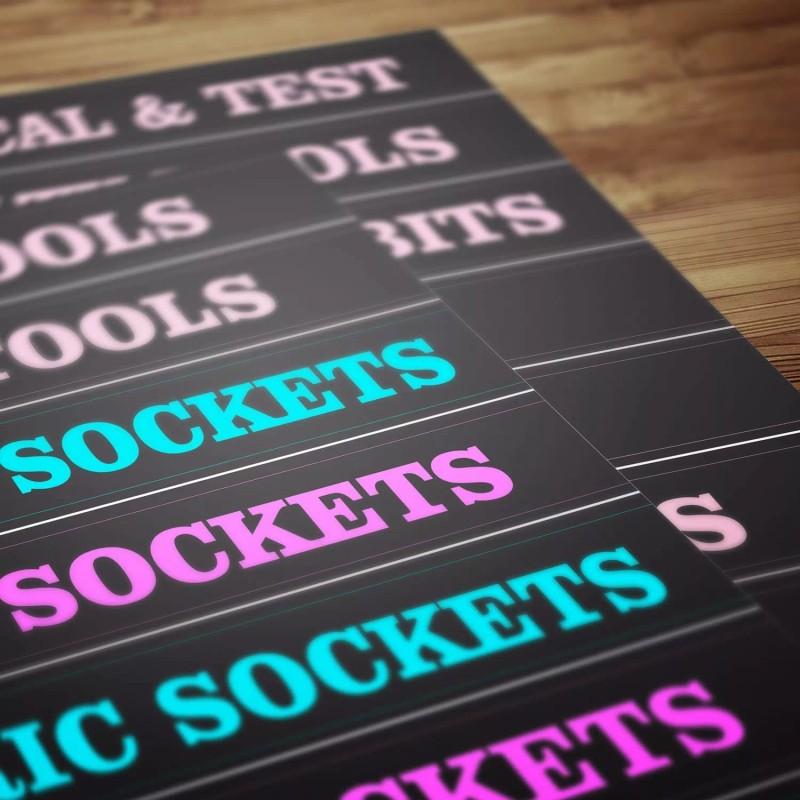 SteelLabels.com 2 PACK Ladies Edition - Adhesive TOOLBOX LABELS Organize