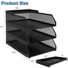 Natwind 3-Tier Desk Organizer,Desk Accessories, Stackable Paper Tray, Metal Mesh