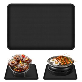 Fireproof Mat 60 x 40 cm, BBQ Grill Mat, Fire Protection Mat, Outdoor Grill Mat, Floor Protection, Fireproof Mat, Heat Resistant Mat, Black Grill Mat, Floor Protection Mat for BBQ Grills, Fireplace