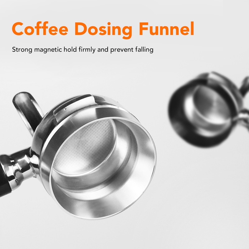 53mm Coffee Dosing Funnel Aluminum Alloy Magnetic Coffee Powder Dosing
