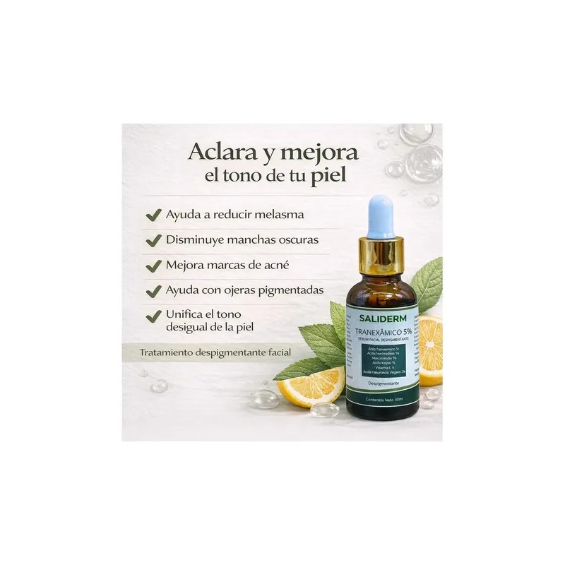 Suero Antimanchas Vegano 30ml Saliderm 5% Ácido Tranexámico