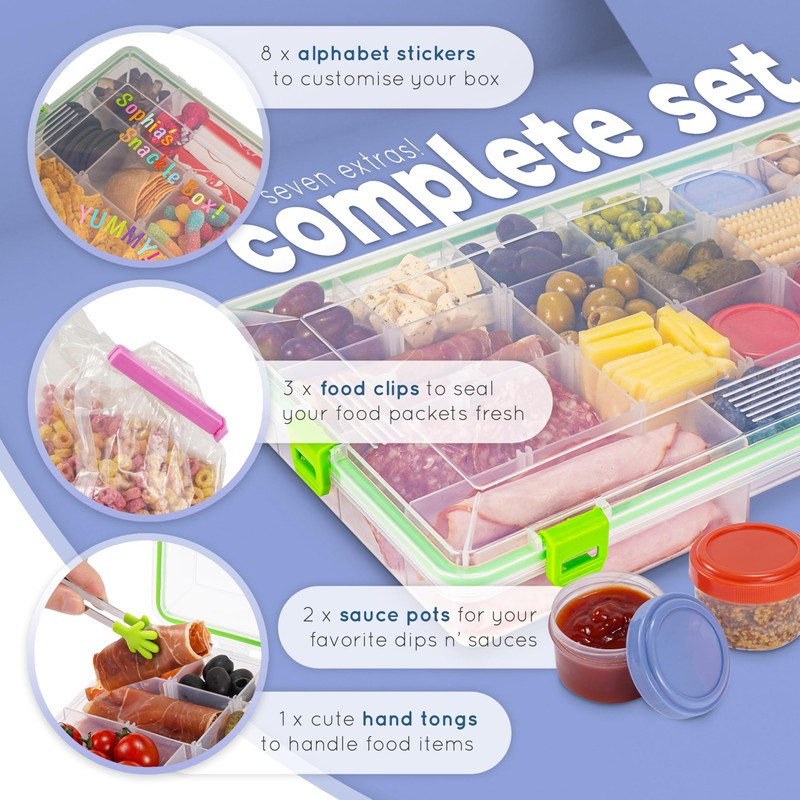 Create-ables Reel Bites BPA Free Large Snackle Box Container for