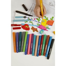 Artline Stix Brush Pens Markers Connecting - Pack of 20