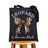 JNIAP Leopard Tote Bag, Leopard Print, Large (14" x 12"