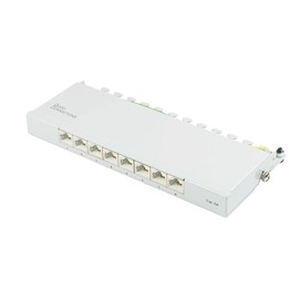 Good Connections Patch Panel - Desktop - Cat. 6A, 500 MHz - 10 GIGABIT Enabled - 8-Port - 0.5 U - STP Shielded - Tool-Free Opening - Light Grey (RAL7035)
