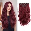 Clip in Extensions XIXISNOW 22inch Long Wavy Synthetic Invisible Curled