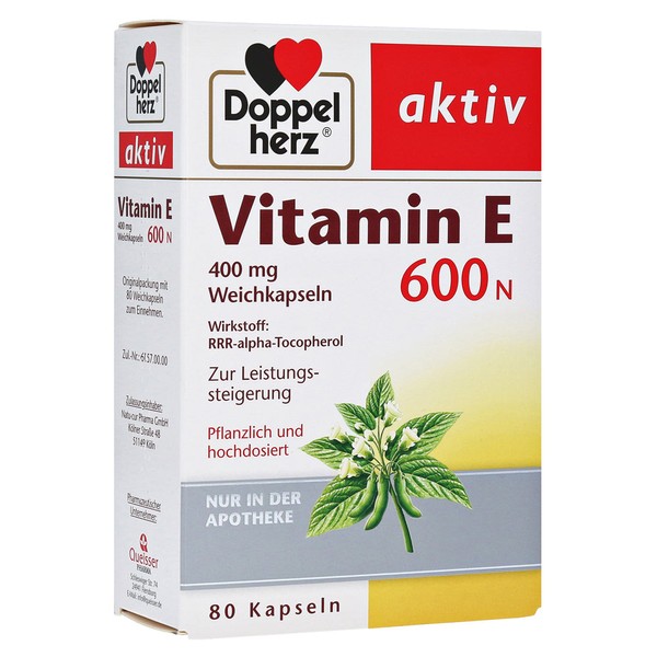 Doppelherz Vitamin E 600 N Capsules 80 cap
