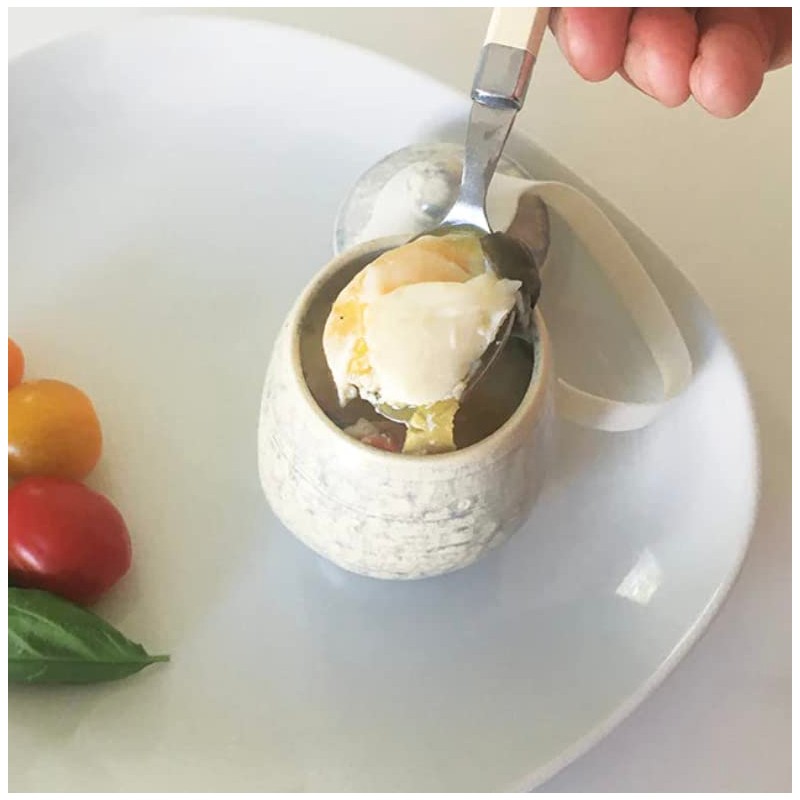 AggCoddler - Scandinavian Porcelain Egg Coddler with Simple Lid -