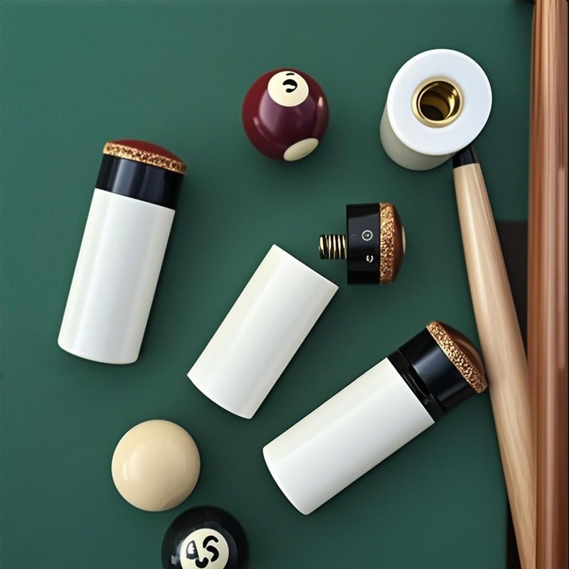 10 Pcs Billiard Cue Tips 10mm Leather Screws with Brass