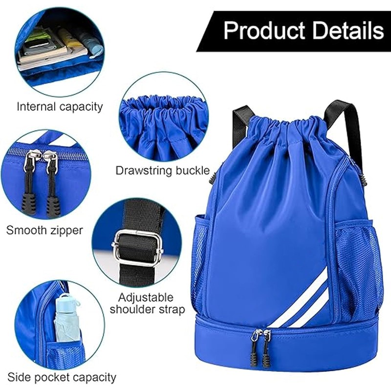 Fashion Sports Backpacks, Large Capacity Drawstring Gym Bag, Waterproof Backpack