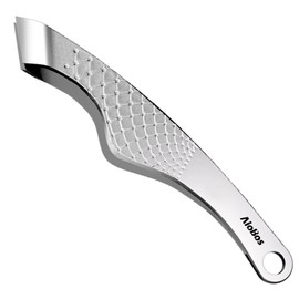 AioBos Thick Stainless Steel Boning Tweezers Heat Treated (Metallic Color) for Fish, Boning, Small Bone, Pull, Pig Hair Removal, Storage Leather Case