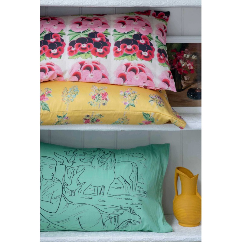 Lazybones Organic Cotton Pillowcase Set - Summerland