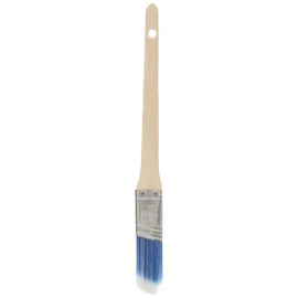 Axus Decor Precision Angled Cutter Paint Brush (Blue Color) - 1"/25mm - Synthetic Filaments, Angled for cutting in with emulsion, Bamboo Handles, Rust-Resistant Stainless Steel