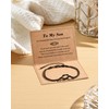 To My Son Bracelet Gifts from Mom Dad, Black Love