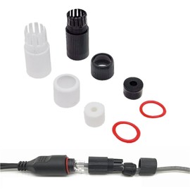 ThtRht 16 Set RJ45 Plug Waterproof Cap Protector Outdoor Ethernet Weatherproof End Cover for PoE Combiner Splitter Adapter Injector Kit Network IP Security Camera NVR Cam Connector