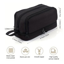 Voarge Pencil Case Large Capacity Pencil Pouch, 4 Compartments Multifunctional Stationery Organizer for Girls Boys, Office Makeup Bag Portable Pen Bag for School & Office Supplies