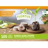 FLORTUS Coconut Source Pots Made of Potting Soil with Nutrients