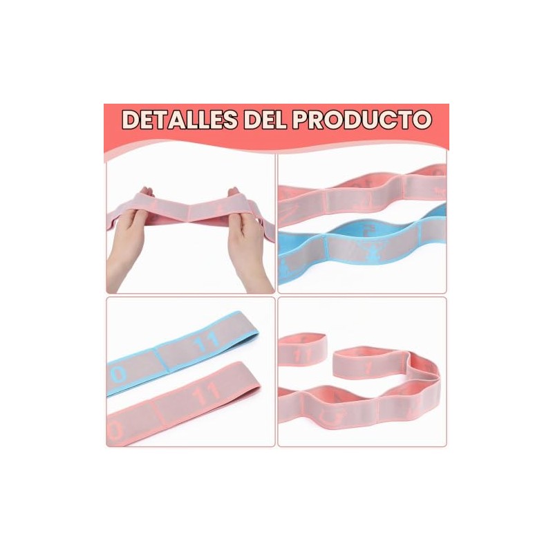 CEILIWEN - Correa elástica de yoga con bucles, correas elásticas