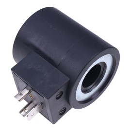 Demfec 24VDC Solenoid Valve Coil With 3 Prong DIN Connector Compatible with Hydraforce 10/12/16/38/58 Series 5/8”Hole Replaces 6359412 2440210520 7017444 88253519 6356024
