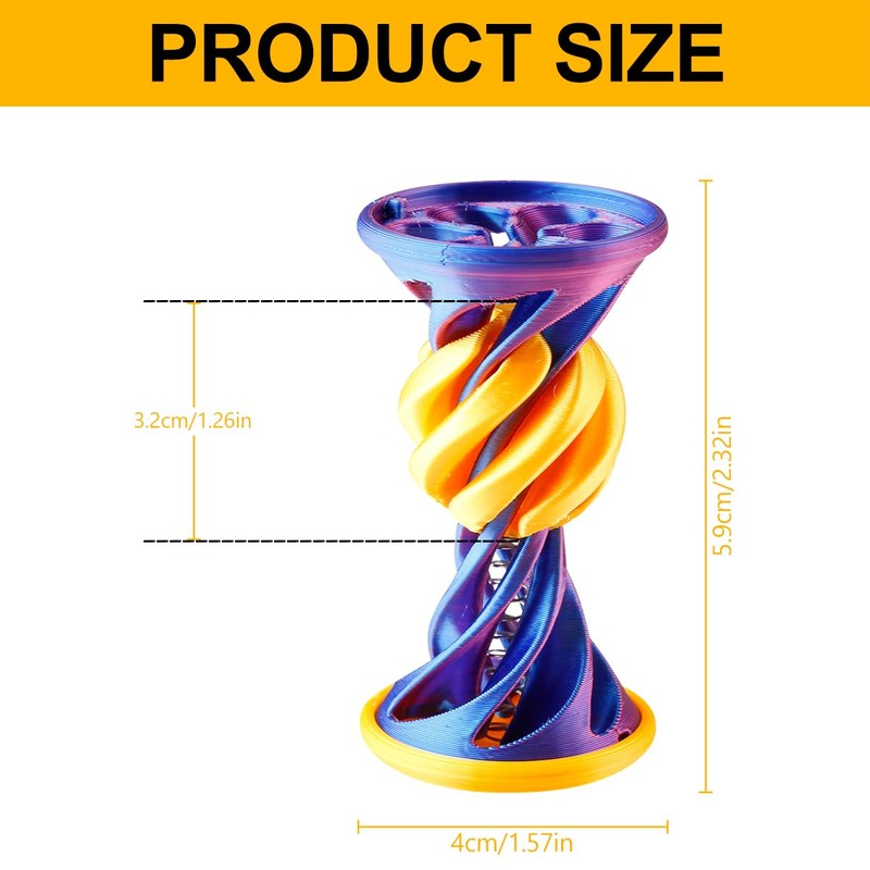 Lotsdonxia 3D Printed Spiral Ball Fidget Toy – Cool Office