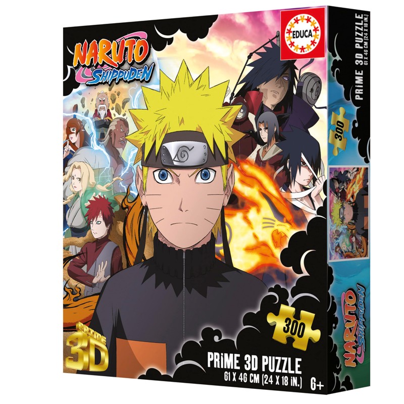 Educa 20048 300 Naruto Shippuden 3D Lenticular Puzzle, Various