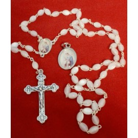 Mother Mary Rosary Beads and Pendant Made in Italy, Stamped Italy