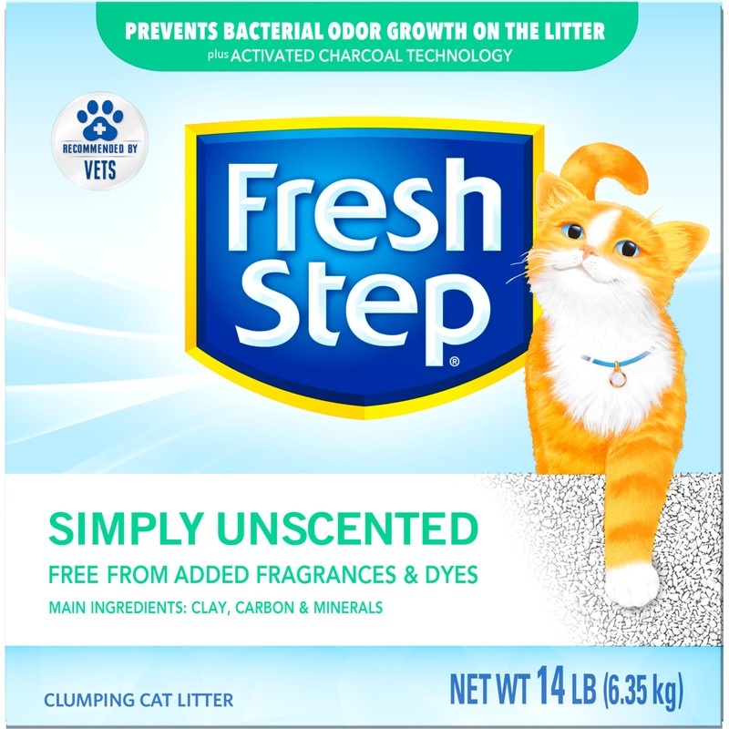 Fresh Step Clumping Cat Litter, Unscented, Long Lasting Odor Control