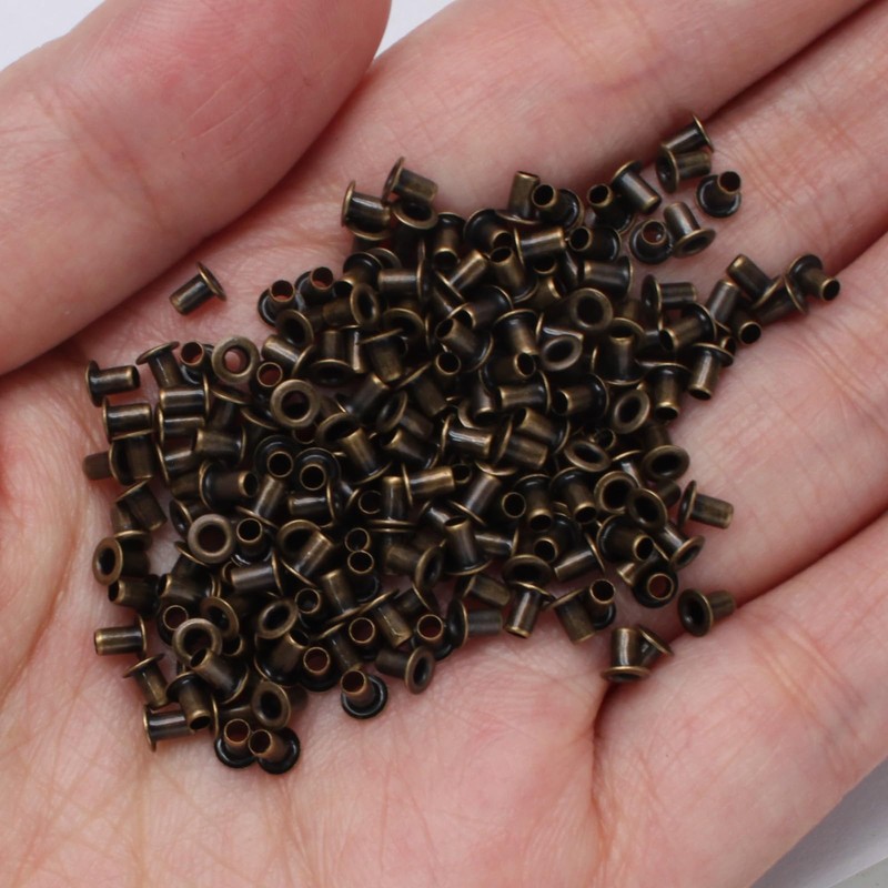 Litoexpe 1.5MM Tiny Grommets Eyelets 200 Pcs, Self Backing Eyelets