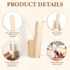 Leinuosen 6 Pack Wood Wall Hooks Walnut Coat Hooks Wall