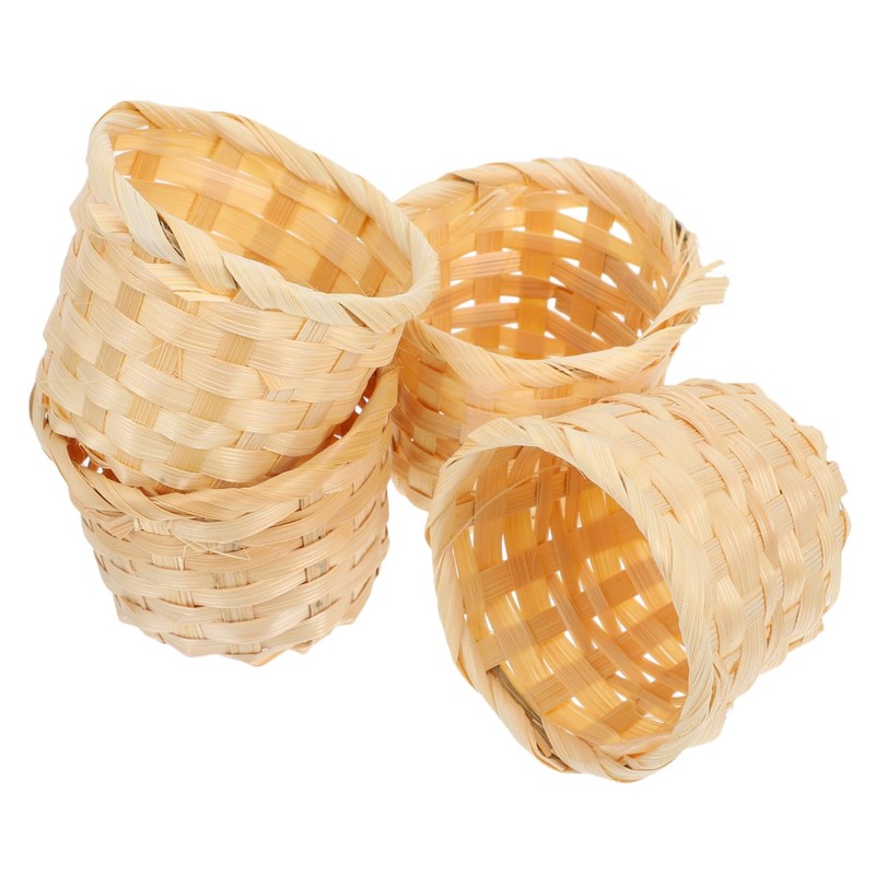 STOBAZA 3sets Tiny Basket Organizer Woven Storage Basket Small Baskets