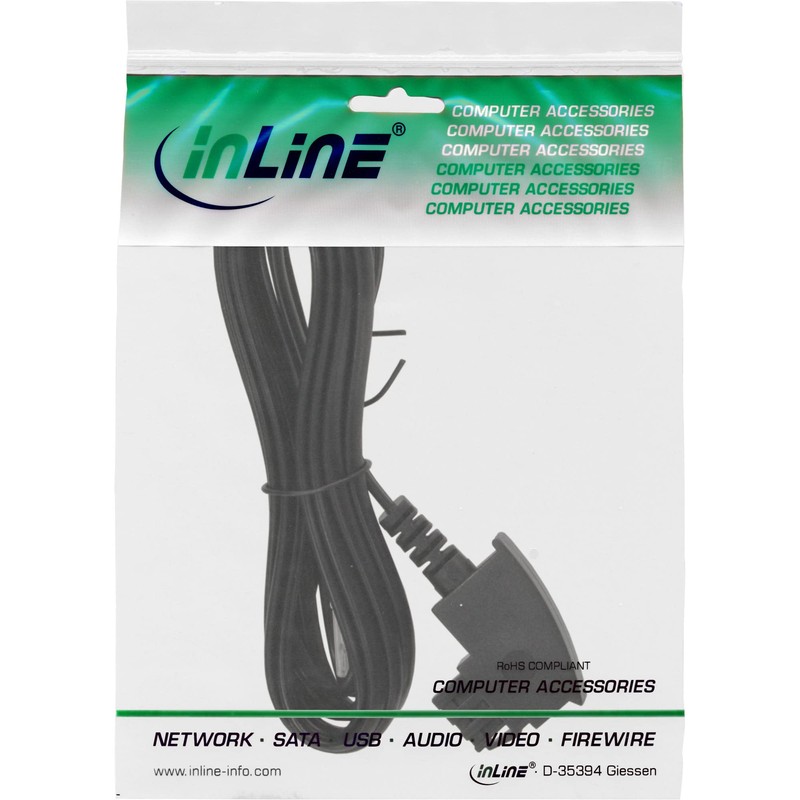 InLine 18502 TAE-F Cable for DSL Router, TAE-F Plug to