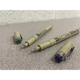 Sakura Pigma Micron03 Marker Pen 0.35MM BLUE & GREEN Pack Of 2