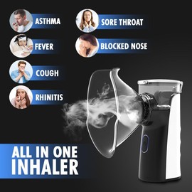 Portable Steam Inhaler, Electric Handheld Machine, Long Lasting Travel & Home Use Steam Inhaler for Adults & Kids