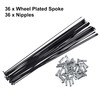 X AUTOHAUX 36 Pcs Bicycle Steel Spokes 14G Bike Spoke
