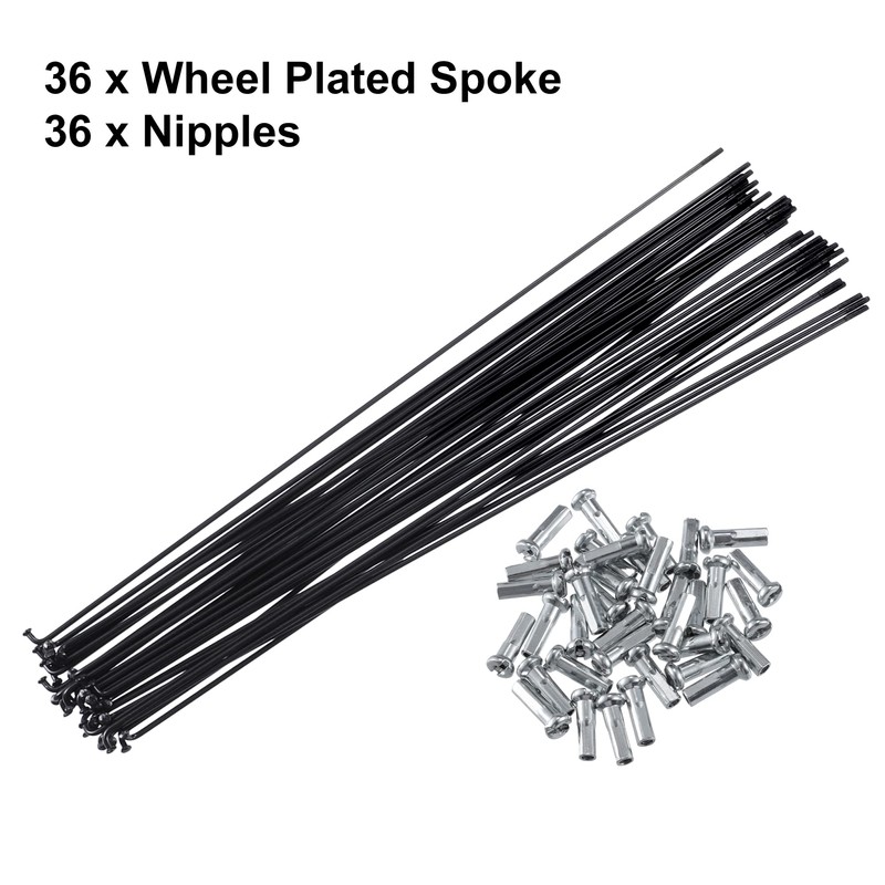 X AUTOHAUX 36 Pcs Bicycle Steel Spokes 14G Bike Spoke