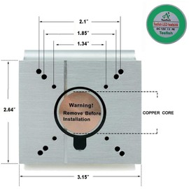 Tesfish Aluminium Heatsink Cooling Fan+44mm Lens Kit 90 Degree for 50W 100W LED Chip Heat Dissipation, DIY LED Flood Light