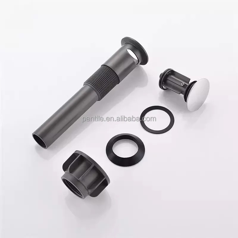 11/4'' Size Matte Black Plastic Basin Pop up Drain With